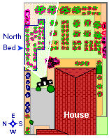 Gene's Garden map - north apple bed