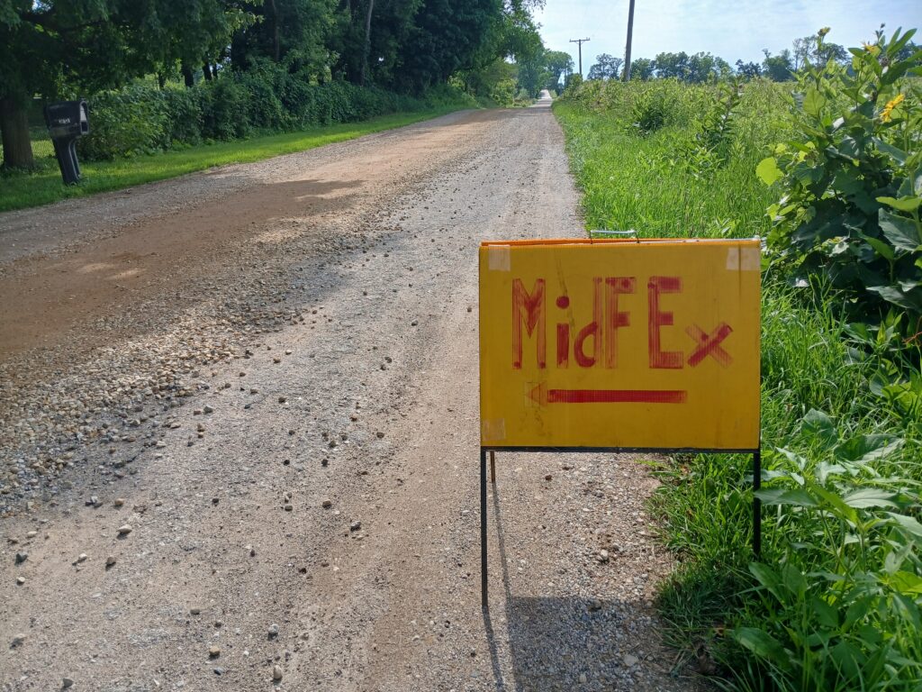 Road to Rudawski family farm near Harvard, Illinois.