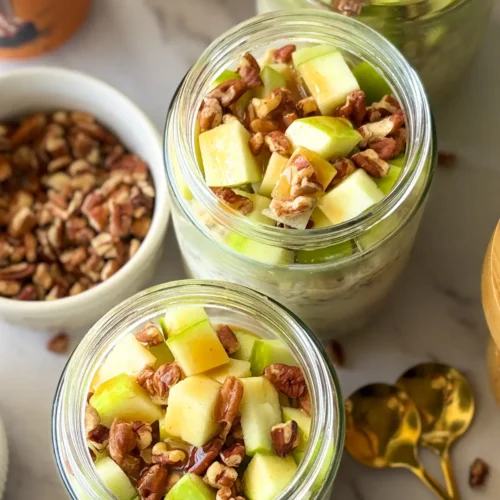 Caramel apple overnight oats from Moderately Messy RD.
