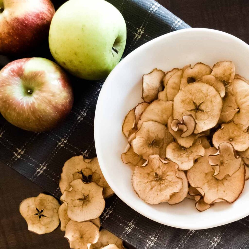 Homemade apple chips from Ask The Food Geek.